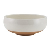 Kava White Stoneware Belly Bowl 